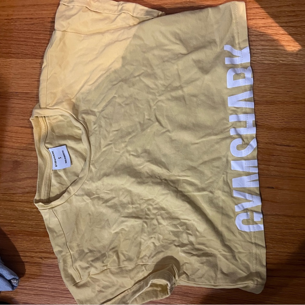 Gymshark Light Yellow Tee with White Logo